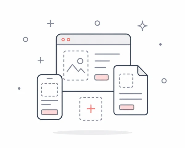 Illustration representing Templates in atomic design